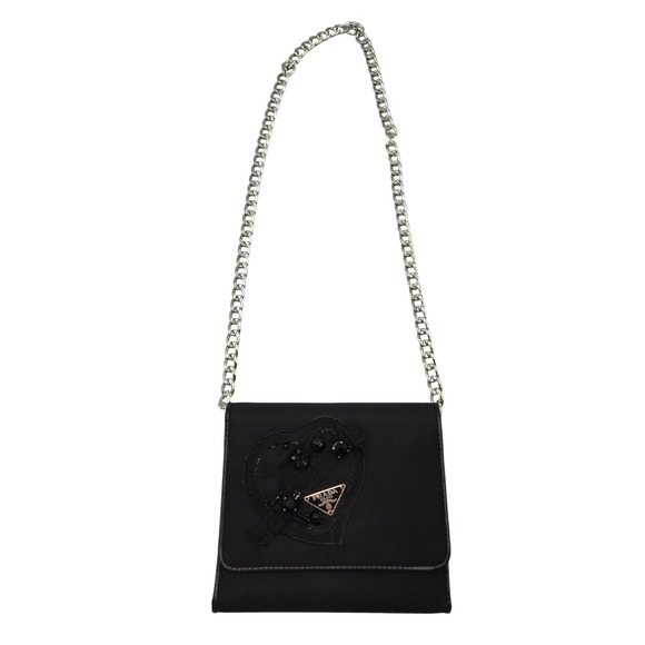 Prada Handbags - PRADA Evening Heart Mini Bag Black Nylon AUTHENTIC